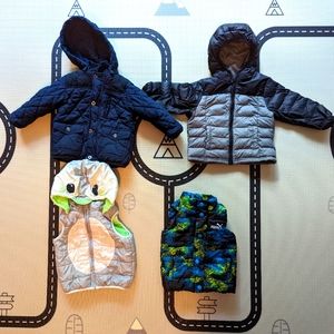 Toddler winter jackets & vests lot